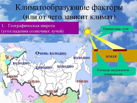 Влияние географической широты на явление алых участков на лазурном куполе небес