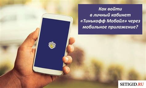 Вход в личный кабинет через мобильное приложение