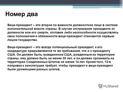 Обязанности и полномочия должности вице-губернатора