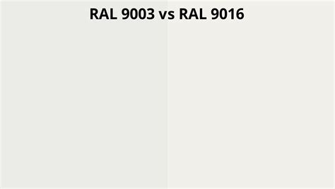 Основные отличия между двумя оттенками: Ral 9016 и Ral 9003
