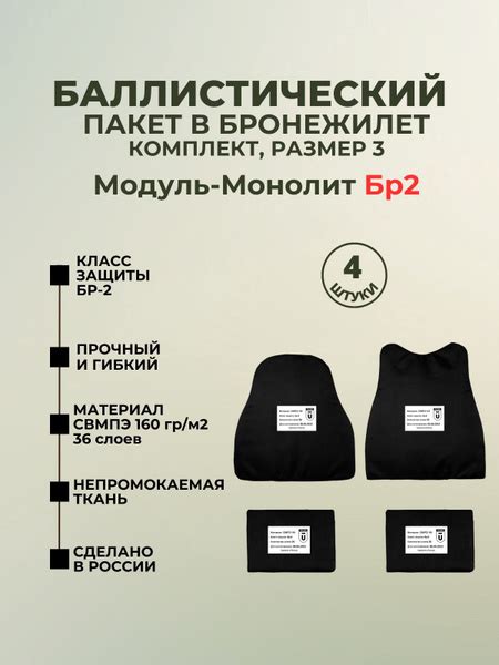 Основы работы и сущность бронежилета "Монолит"