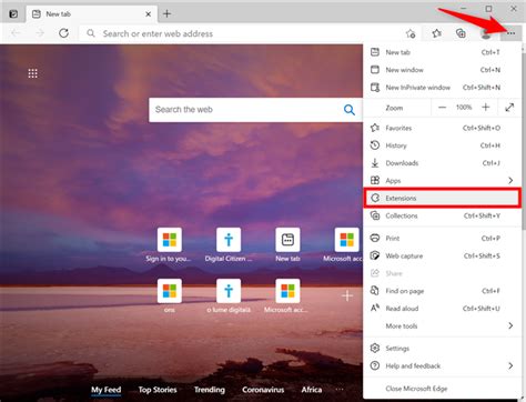Откройте Microsoft Edge