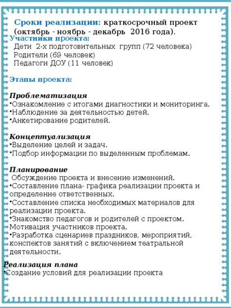 Составление списка целей и задач проекта