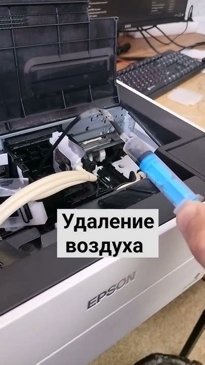 Шаги по освобождению СНПЧ Epson XP352 от воздуха