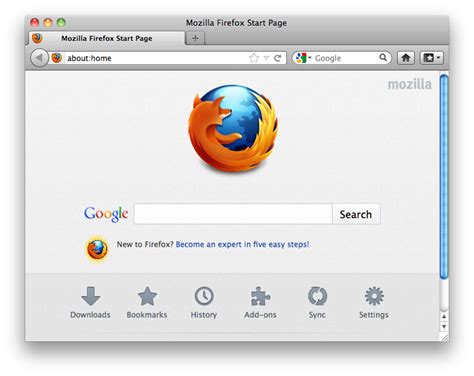 Шаг 1: Начать работу в браузере Mozilla Firefox