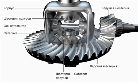 Шестерни и дифференциал штанги триммера