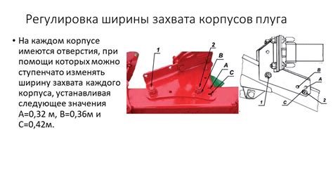  Определение нужной ширины захвата плуга 